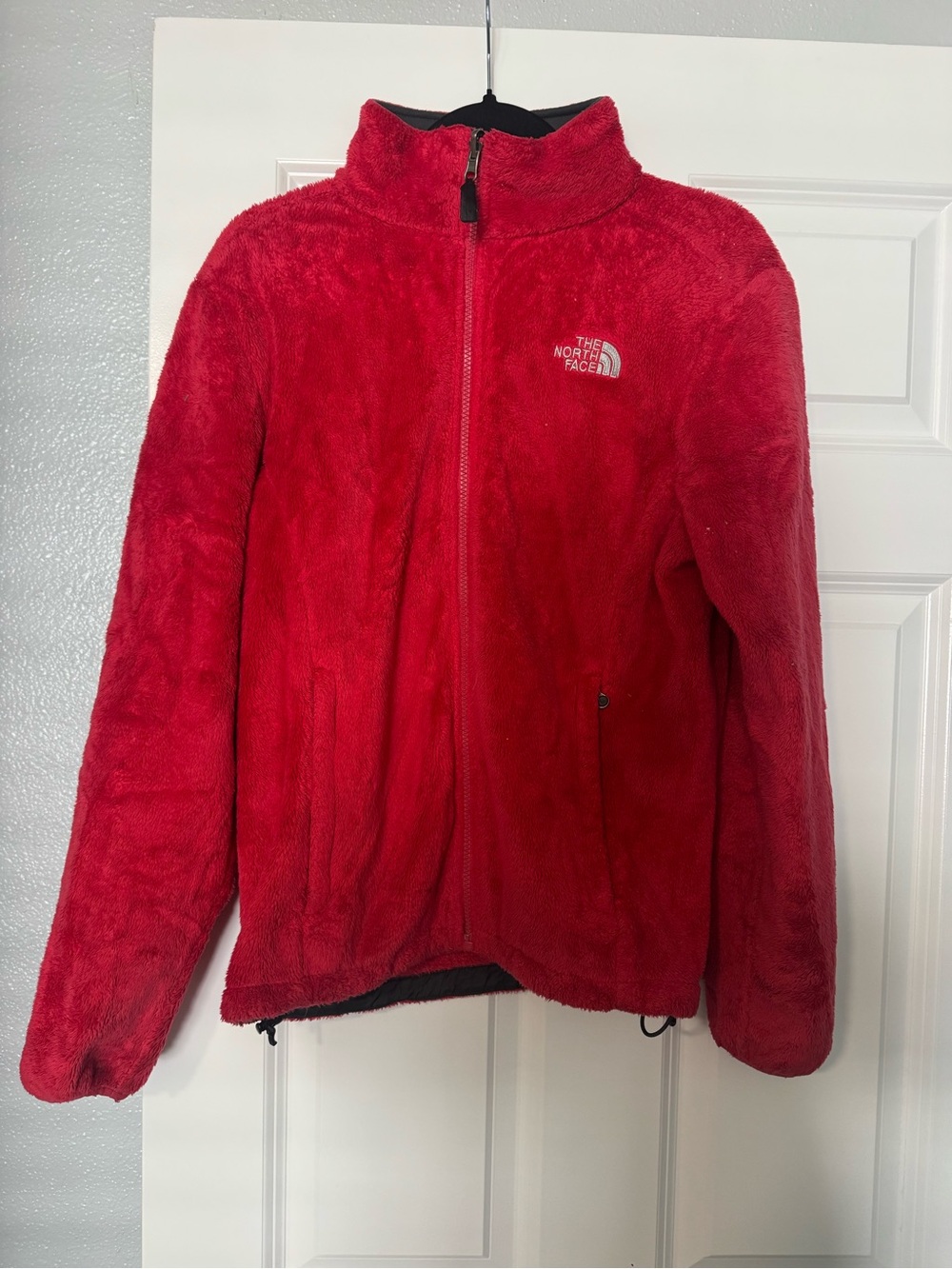 The North Face Red and Black Fleece Jacket